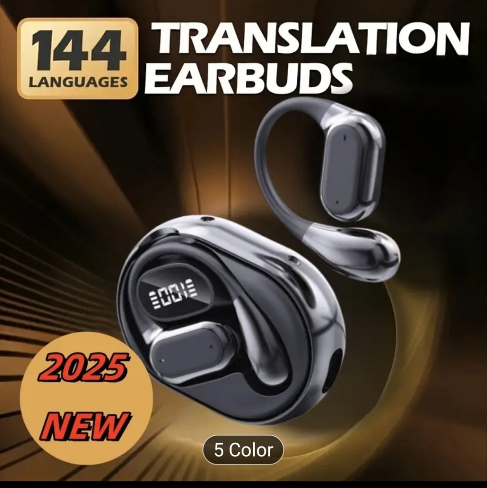 Translation Wireless Ear Buds Headphones - White & Gold